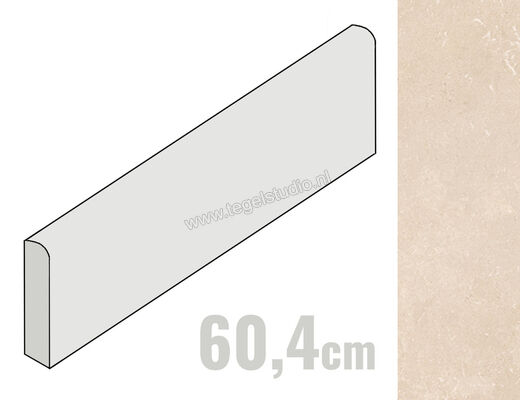  Fioranese Pietraviva Rosato 7.5x60.4 cm Plint Mat Gestructureerd Silk PVB608R | 468391