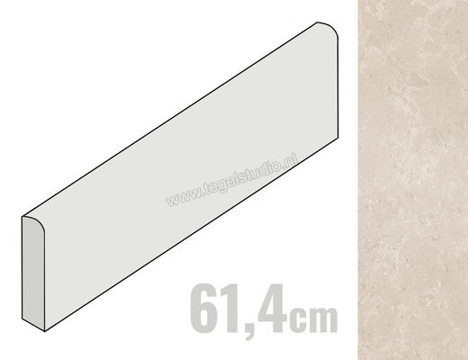  Fioranese Pietraviva Greige 6.8x61.4 cm Plint Mat Gestructureerd Naturale PVB614 | 468400