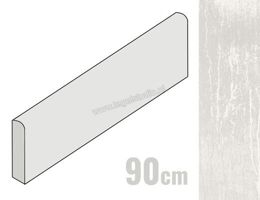  Sant Agostino Dripart Titanium 7.3x90 cm Plint Mat Gestructureerd Naturale CSABDRTT90 | 469316