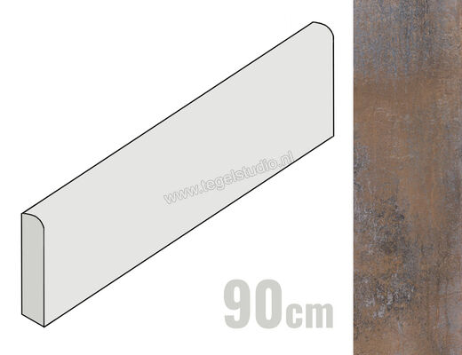  Sant Agostino Dripart Iron 7.3x90 cm Plint Mat Gestructureerd Naturale CSABDRIR90 | 469322