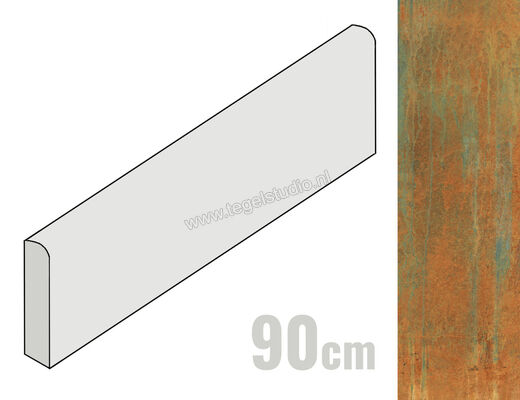  Sant Agostino Dripart Copper 7.3x90 cm Plint Mat Gestructureerd Naturale CSABDRCO90 | 469328