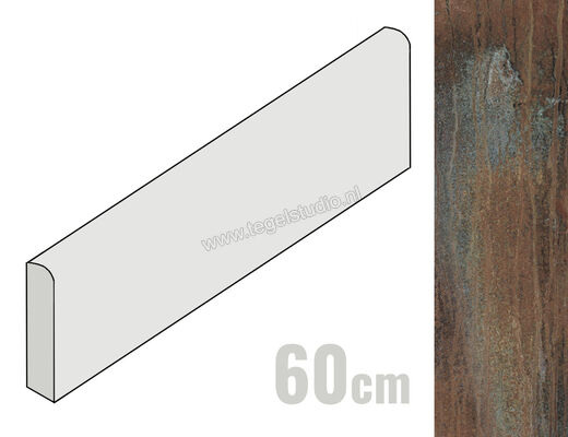  Sant Agostino Dripart Bronze 7.3x60 cm Plint Mat Gestructureerd Naturale CSABDRBR60 | 469343
