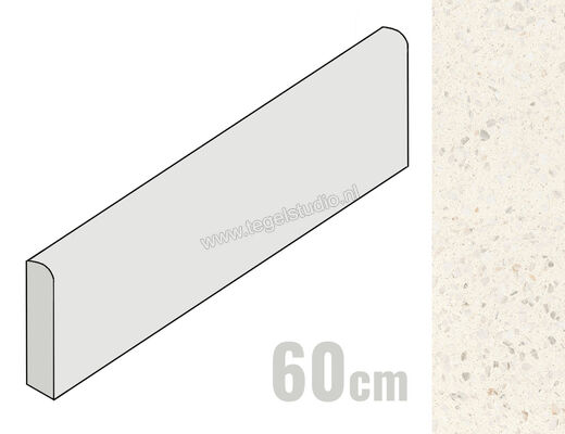  Sant Agostino Glow Ivory 7.3x60 cm Plint Mat Vlak CSABGLIS60 | 472421