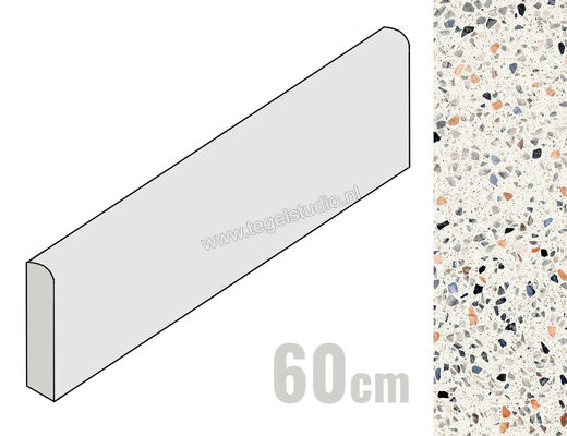  Sant Agostino Glow Bianco 7.3x60 cm Plint Mat Vlak CSABGPMK60 | 472430