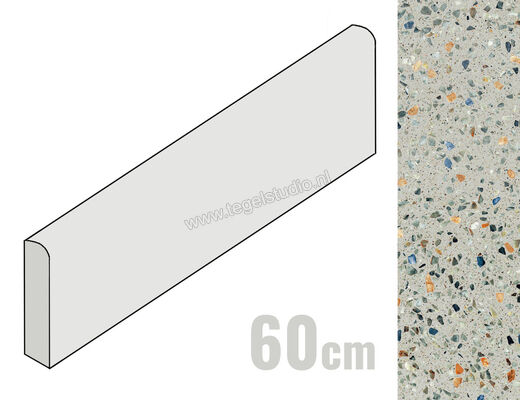  Sant Agostino Glow Grigio 7.3x60 cm Plint Mat Vlak CSABGPSA60 | 472436