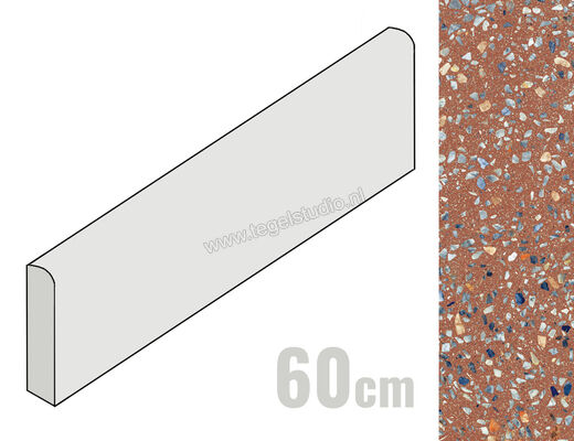  Sant Agostino Glow Sunset 7.3x60 cm Plint Mat Vlak CSABGPSU60 | 472439