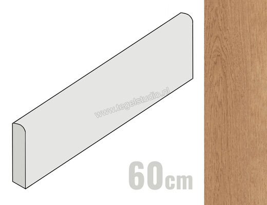  Sant Agostino Gracewood Natural 7.3x60 cm Plint Mat Gestructureerd Naturale CSABGRNA60 | 473336