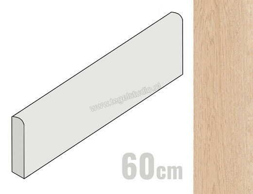  Sant Agostino Gracewood Sand 7.3x60 cm Plint Mat Gestructureerd Naturale CSABGRSA60 | 473339