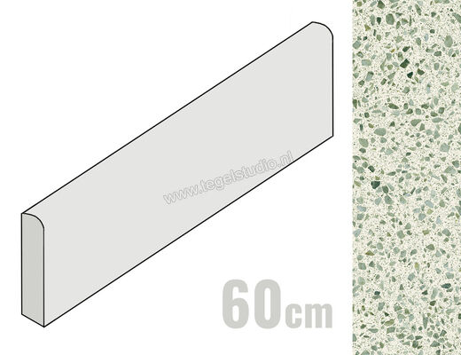  Sant Agostino Iro Agave 7.3x60 cm Plint Mat Vlak CSABINAS60 | 473894