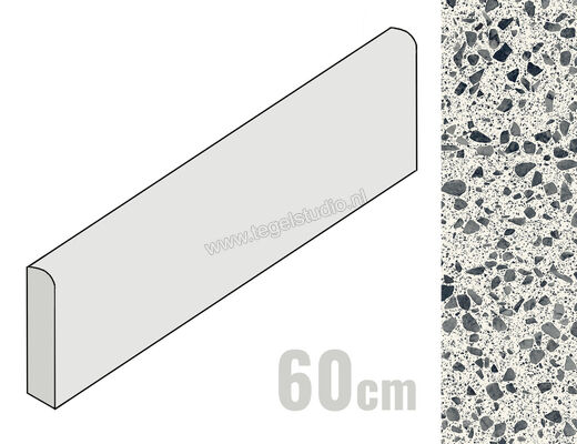  Sant Agostino Iro Black 7.3x60 cm Plint Mat Vlak CSABINBS60 | 473897
