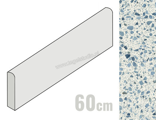 Sant Agostino Iro Navy 7.3x60 cm Plint Mat Vlak CSABINNS60 | 473900