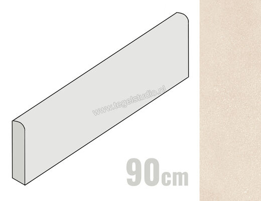  Sant Agostino Gravel Small Light 7.3x90 cm Plint Mat Gestructureerd Naturale CSABGSLI90 | 477656
