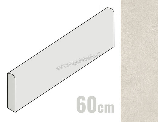  Sant Agostino Gravel Small Pearl 7.3x60 cm Plint Mat Gestructureerd Naturale CSABGSPE60 | 477659