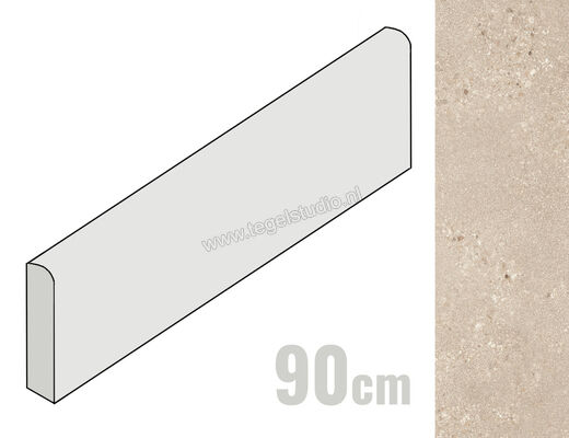  Sant Agostino Gravel Small Sand 7.3x60 cm Plint Mat Gestructureerd Naturale CSABGSSA60 | 477665