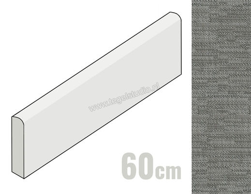  Sant Agostino Digitalart Grey 9.5x60 cm Plint Mat Gestructureerd Naturale CSABDAGR60 | 479348
