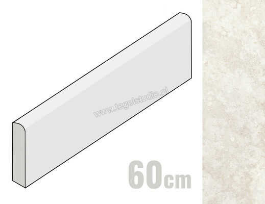  Mirage Elysian Travertini Travertino pearly cross 7.2x60 cm Plint Mat Vlak Naturale MRBMS6 | 480886
