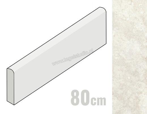  Mirage Elysian Travertini Travertino pearly cross 7.2x80 cm Plint Mat Gestructureerd Spazzolato MRBMT1 | 480901