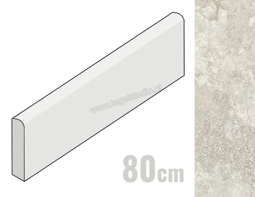  Mirage Elysian Travertini Travertino misty cross 7.2x80 cm Plint Mat Gestructureerd Spazzolato MRBMT3 | 480952