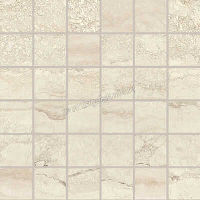  Provenza Unique Travertine Cream Vein Cut 30x30 cm Mozaiek 5x5 Mat Gestructureerd Naturale EJDK | 486965