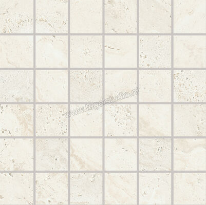  Provenza Unique Travertine White Minimal 30x30 cm Mozaiek 5x5 Mat Gestructureerd Naturale EJDW | 486980