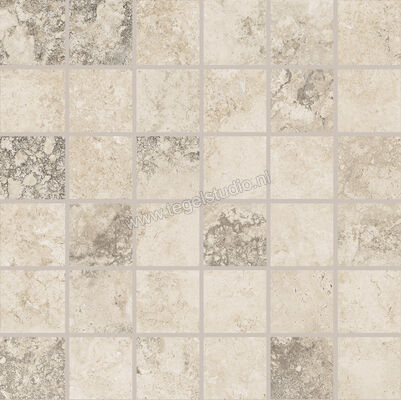  Provenza Unique Travertine Cream Ancient 30x30 cm Mozaiek 5x5 Mat Gestructureerd Naturale EJE1 | 486992
