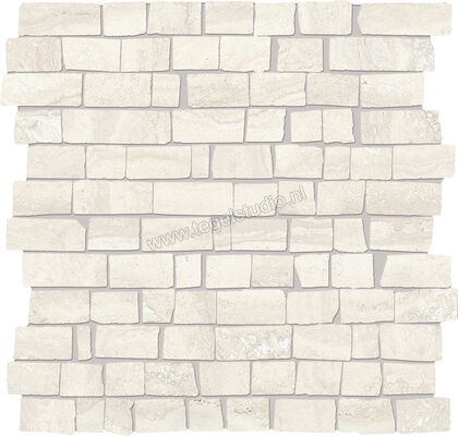  Provenza Unique Travertine White Vein Cut 30x30 cm Muretto Mini Block Mat Gestructureerd Naturale EJE4 | 486998