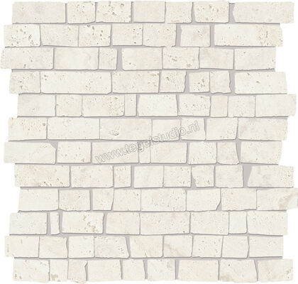  Provenza Unique Travertine White Minimal 30x30 cm Muretto Mini Block Mat Gestructureerd Naturale EJED | 487007