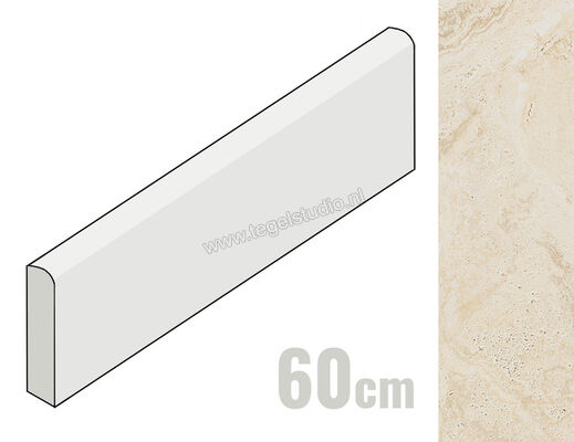  Provenza Unique Travertine Cream Minimal 7x60 cm Plint Mat Gestructureerd Naturale EJKS | 487037