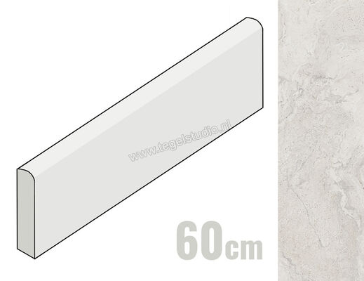  Provenza Unique Travertine Silver Minimal 7x60 cm Plint Mat Gestructureerd Naturale EJKT | 487040