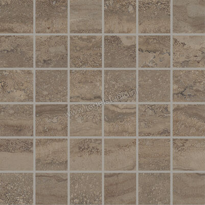  Provenza Unique Travertine Chocolate Vein Cut 30x30 cm Mozaiek 5x5 Mat Gestructureerd Naturale EJTH | 487184