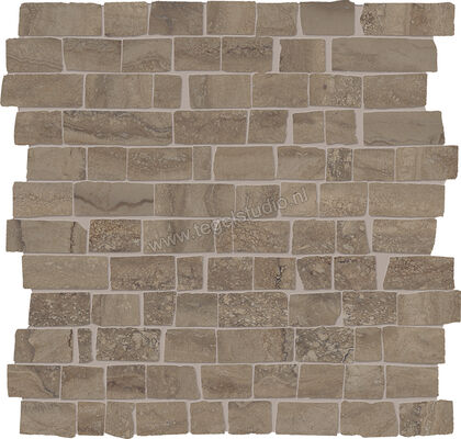  Provenza Unique Travertine Chocolate Vein Cut 30x30 cm Muretto Mini Block Mat Gestructureerd Naturale EJTT | 487193