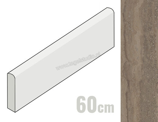  Provenza Unique Travertine Chocolate Vein Cut 7x60 cm Plint Mat Gestructureerd Naturale EJU1 | 487202