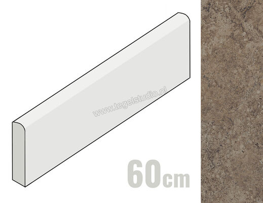  Provenza Unique Travertine Chocolate Ancient 7x60 cm Plint Mat Gestructureerd Naturale EJU7 | 487208
