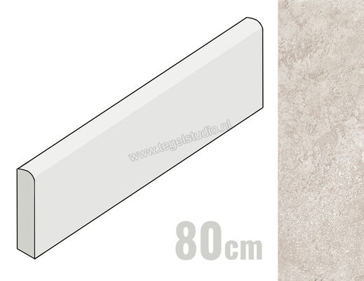  Emilceramica Chateau Beige 4.6x80 cm Plint Mat Gestructureerd Naturale EFU3 | 487445