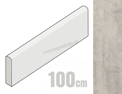 Emilceramica Fabrika Grey 7x100 cm Plint Mat Vlak Silktech EMW6 | 487985