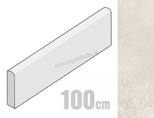  Emilceramica Fabrika White 7x100 cm Plint Mat Vlak Silktech EMW7 | 487988