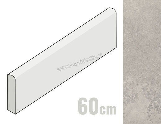 Emilceramica Fabrika Grey 7x60 cm Plint Mat Vlak Silktech EMW9 | 487994