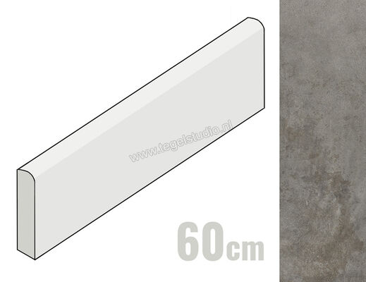  Emilceramica Fabrika Dark Grey 7x60 cm Plint Mat Vlak Silktech EMWA | 487997