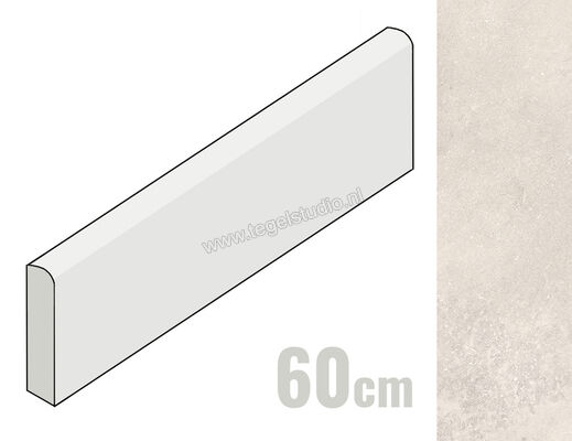  Emilceramica Fabrika White 7x60 cm Plint Mat Vlak Silktech EMWC | 488000