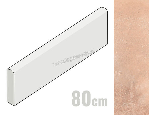  Emilceramica Forme Rosato 7x80 cm Plint Mat Gestructureerd Silktech EMS4 | 488099