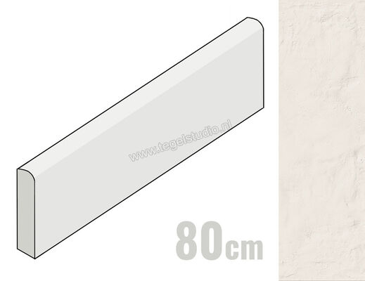  Emilceramica Forme Bianco Assoluto 7x80 cm Plint Mat Gestructureerd Silktech EMS5 | 488102