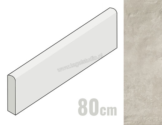  Emilceramica Forme Cenere 7x80 cm Plint Mat Gestructureerd Silktech EMS6 | 488105