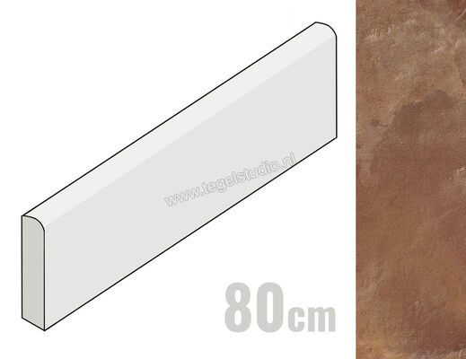  Emilceramica Forme Terracotta 7x80 cm Plint Mat Gestructureerd Silktech EMS7 | 488108