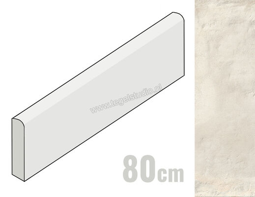  Emilceramica Forme Avorio 7x80 cm Plint Mat Gestructureerd Silktech EMS9 | 488114