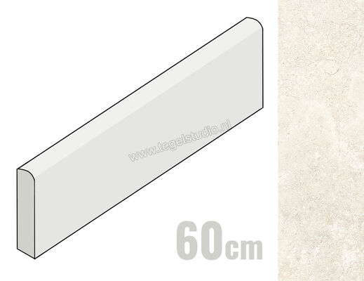  Emilceramica Mapierre Ancienne Blanc 7x60 cm Plint Mat Gestructureerd Naturale EM0X | 488624