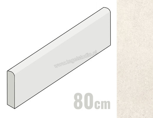  Emilceramica Mapierre Noble Blanc 4.6x80 cm Plint Mat Gestructureerd Naturale EM13 | 488648