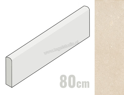  Emilceramica Mapierre Noble Beige 4.6x80 cm Plint Mat Gestructureerd Naturale EM14 | 488651