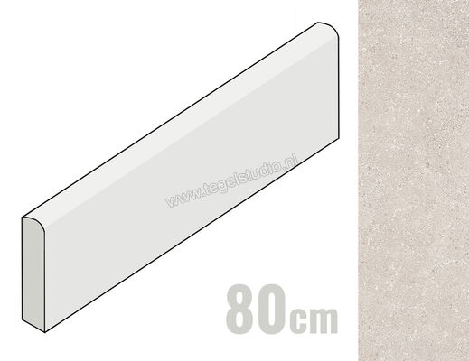  Emilceramica Mapierre Noble Gris 4.6x80 cm Plint Mat Gestructureerd Naturale EM16 | 488657