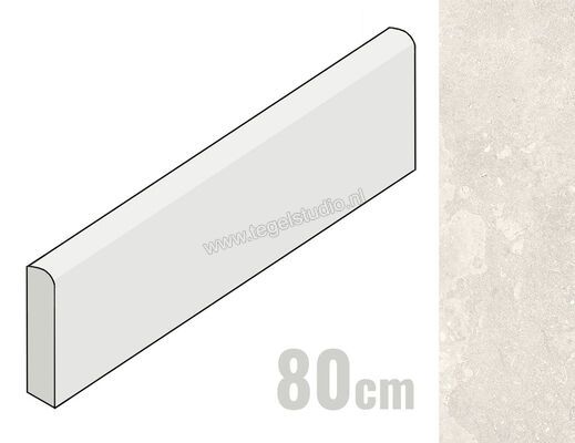  Emilceramica Mapierre Ancienne Blanc 4.6x80 cm Plint Mat Gestructureerd Naturale EM19 | 488663