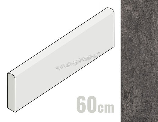  Emilceramica On Square Lavagna 7x60 cm Special Battiscopa Scala Sx Mat Vlak Naturale E9F1 | 488759